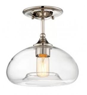 Varick Gallery Salter 1-Light Semi Flush Mount (VKGL4612_18793850) - Polished Nickel