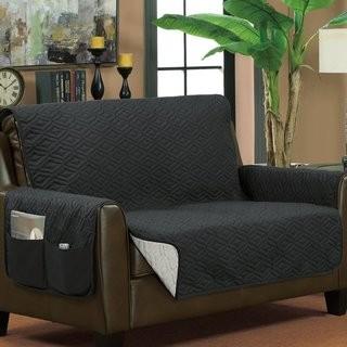 Home Sweet Home Dreams Classic Reversible Quilted Microfiber Sofa Slipcover (HSHD1075_21726999) - Grey 