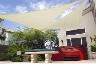Coolaroo 12' Triangle Shade Sail (CLR1315_14763338) - Pebble Color 