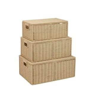 August Grove 3 Piece Parchment Cord Box Set (ATGR1978_21872909) - Natural
