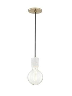 George Oliver Ryan 1-Light Mini Pendant (GOLV2560_23264486) - Aged Brass
