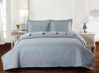 De Moocci Classic Coverlet Set (DMOO1003_17883686_17891745) - Navy 