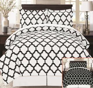 Bolbom Inc 8 Piece Reversible Bed in a Bag Set (BLBM1022_20631515_20631514) - King - Blk 