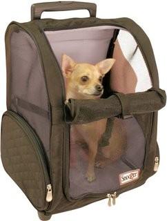 Snoozer Pet Products Wheel Around Travel Pet Carrier (SZR1001_2056073_11182301) - Khaki