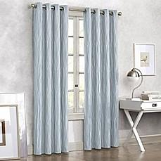 TANGENT 108-INCH GROMMET TOP WINDOW CURTAIN PANEL IN BLUE