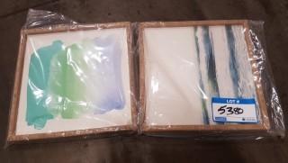 Lot - 2pcs - Deny Design Framed Prints - 12" x 12" 