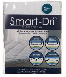 Living Textiles Baby Essentials Smart-Dri Waterproof Bassinet Mattress Protector (LTS1185)