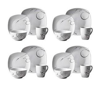 Table Tops 365 Ceramic Gallery - 16pc Dinnerware set  - Pescara