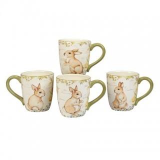 4 PC Ceramic Mug Set 