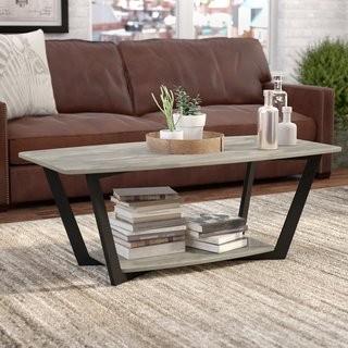 Trent Austin Design Anissa Coffee Table with Magazine Rack (TRNT2115_25903081) - Grey