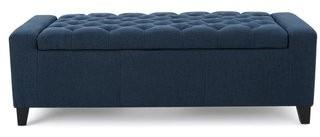 House of Hampton Ilchester Upholstered Storage Bench (HOHM1574_19960802) - Navy Blue