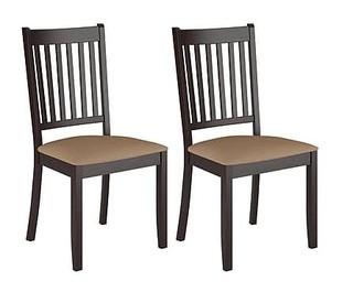 CorLiving DAT-295-C Atwood Dining Chairs with Microfiber Seat (Set of 2)