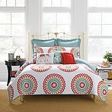ANTHOLOGY(TM) BUNGALOW QUILTED STANDARD PILLOW SHAM IN CORAL/WHITE