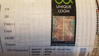 Unique Loom - Sante Fe Collection - E228B - Blue - 4' x 6' 