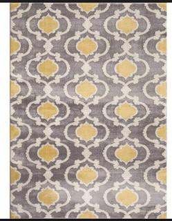 World Rug Gallery - Toscana Collection - 310 - Grey Yellow - 5'3" x 7'3" 