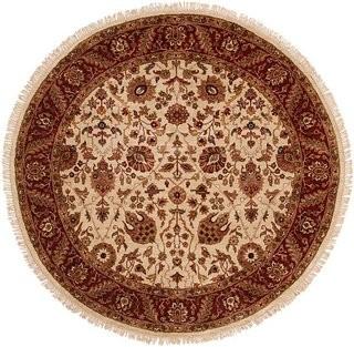 Meridian Rugmakers Baria Hand-Woven Beige/Red Area Rug  - 4' x 6' (MRDN2665_16336575)