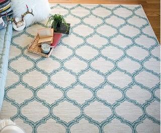 Mohawk Home - Glenn Aqua Printed Area Rug, , Aqua Blue12356 - 60" x96" 