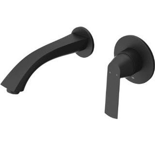 VIGO VG05003 Aldous Solid Brass Wall Mounted Bathroom Sink Faucet, Single Handle Double Bathroom Faucets, For Use with Vessel or Basin Sinks, Premium 7-Layer Matte Black Finish