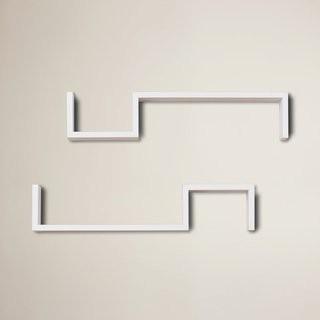 Brayden Studio Decorative "S" Shaped Wall Accent Shelf (BRSD327815330585) - White