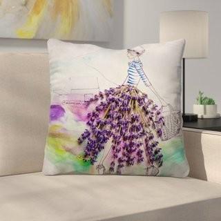 East Urban Home Lavender Lady Throw Pillow (ESRB7995_20651489)