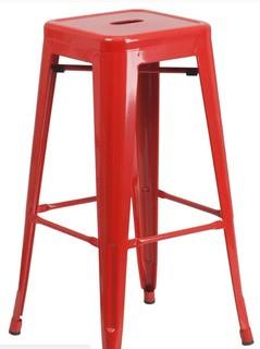 Trent Austin Design Barchetta 30" Bar Stool (TADN4109-17629175) - 3pcs - Red