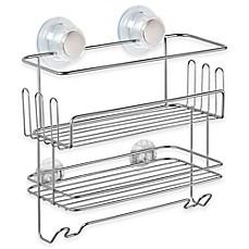 INTERDESIGN(R) TURN-N-LOCK 2-TIER SUCTION SHELF