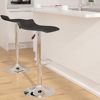 Zipcode Design Adjustable Height Swivel Bar Stool (ZIPC2537_16393512) - Black