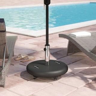 Orren Ellis Round Concrete Free Standing Umbrella Base (OREL9209_28892772) - Black