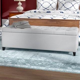 Three Posts Amalfi Upholstered Storage Bench (THPS1456_19960821) - Lt. Grey