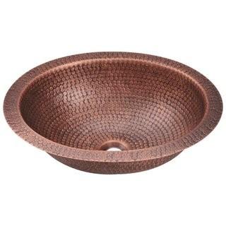 MR Direct Dualmount Metal Oval Undermount Bathroom Sink - Copper Color(MRDR1075)