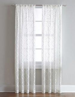 CHF Solid Sheer Single Curtain Panel (CHFI1162_17809033_17809031) - 50" x 84" Taupe - 2 panels