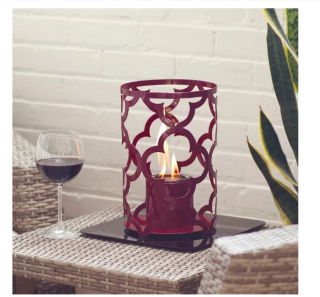 TF Essentials Mediterranean Outdoor Steel Lantern (TFES1010_14243898_14243896) - Eggplant