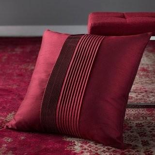 Willa Arlo Interiors Selina Pleated Throw Pillow (WLAO1440_22857610_22857618_22857629) - Burgundy - 2 pcs