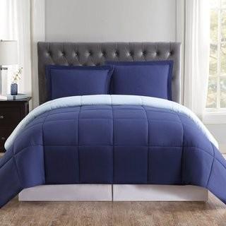 Beachcrest Home Carolina Reversible Comforter Set (BCHH7530_23542283_23542296) - Orange - Navy - Twin