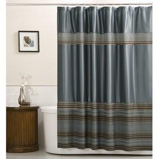 Andover Mills Oxyoke Striped Chenille Shower Curtain (ANDO2490)