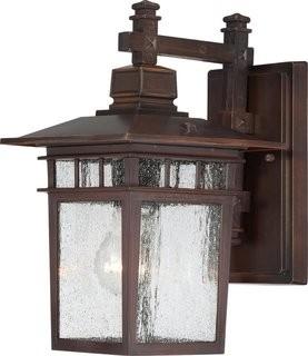 Beachcrest Home Valeri 1-Light Outdoor Wall Lantern (BCHH9430_23578521) - Bronze