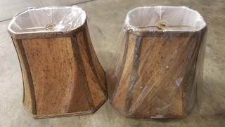 Pair Small Lamp Shades 