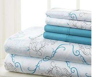 Prestige home Deep Pocket Sheet set - 6pc - Queen - Turquoise - 133024