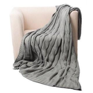 Alcott Hill Eastin Dual Cable Throw (ALTH6248_25639331) - Grey