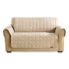 SURE FIT(R) WATER REPELLANT PET LOVESEAT COVER IN TAUPE