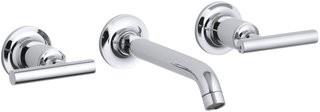 Kohler Purist Wall mounted Double Handle Bathroom Faucet - Polished Chrome(KOH7696_1749681)