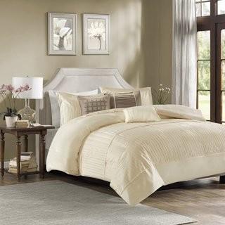Wade Logan Quinn 6 Piece Duvet Cover Set (WLGN3557_19920369_23579309) - Queen - Cream