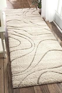 NU Loom - Pattern Shag - OZSG08A - Cream - 2'8" x 8' 
