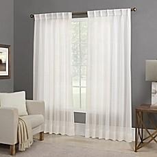 WILLOW SHEER 84-INCH BACK TAB WINDOW CURTAIN PANEL IN WHITE