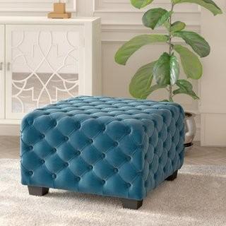 Willa Arlo Interiors Crane Cocktail Ottoman - Light Blue (WRLO7429_22804595)