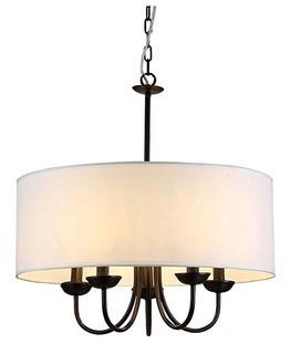 Warehouse of Tiffany SU1700-5 5 Light Gwenevere Fabric Chandelier 5, 22"