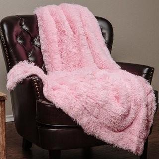 House of Hampton Roth Shaggy Super Elegent Sherpa Long Fur Throw - Turquoise (HOHM7653_24231651_24231648)