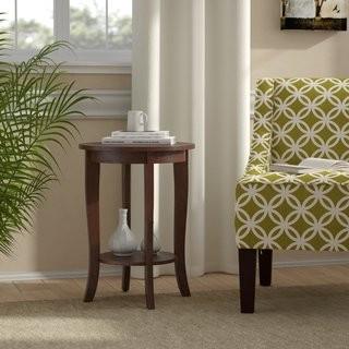 Winston Porter Lucile Round End Table - Mahogany (WNPR5263_22607914)