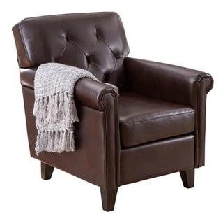 Charlton Home Bustamante Tufted Club Chair (ANDO1420) - Brown