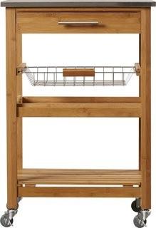 Charlton Home Arbor Oaks Kitchen Cart with Stainless Steel Top (CHLH3161)